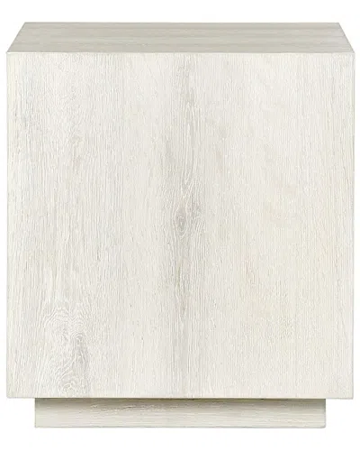 Classic Home Layne 20in Square Oak Wood Veneer End Table In White