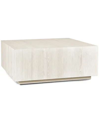 Classic Home Layne 42in Modern Square Oak Wood Coffee Table In White