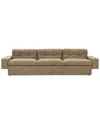 Classic Home Lucca 117in Upholstered Sofa In Brown