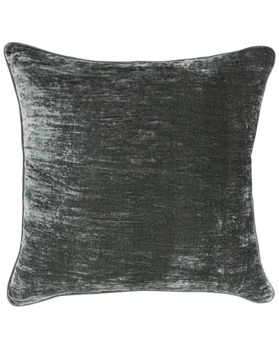 Classic Home Lush Velvet Silk-blend Lexington Throw Pillow In Green