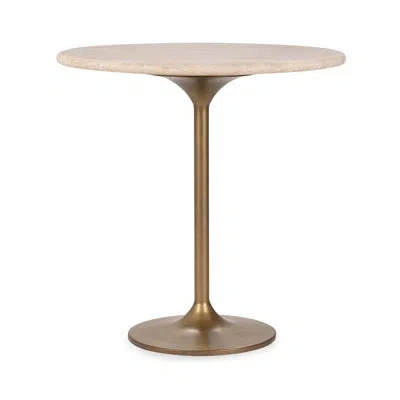 Classic Home Malani 36" Round Gathering Bar Table In Tan