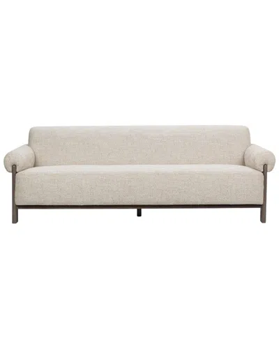 Classic Home Malia Upholstered Sofa In White