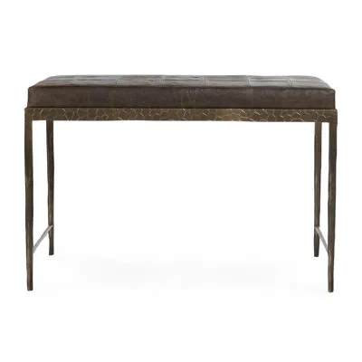 Classic Home Malo Leather Bench In Brown