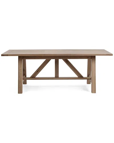 Classic Home Marla Extendable Wood Dining Table In Brown