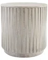 Classic Home Maya Round End Table In Gray