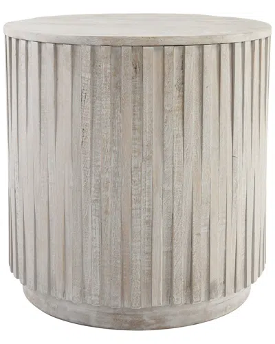 Classic Home Maya Round End Table In Grey