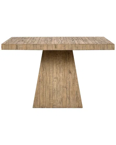 Classic Home Mon A 48in Reclaimed Pine Wood Square Dining Table In Brown