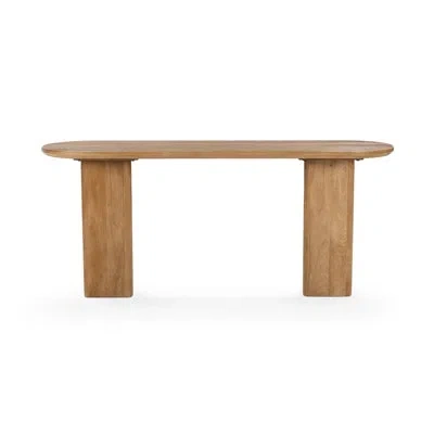 Classic Home Montengo Solid Mango Wood Console Table In Brown