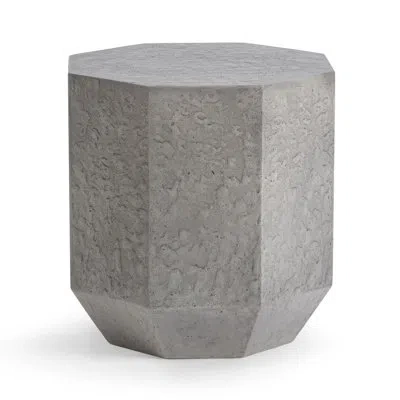 Classic Home Morse Outdoor End Table In Gray