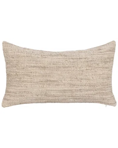 Classic Home Multi-dimensional Textured Yarn Dyed Wharf Throw Pillow In Neutral