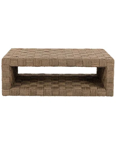 Classic Home Neyla Seagrass Coffee Table In Brown