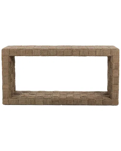 Classic Home Neyla Seagrass Console Table In Brown