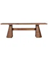 Classic Home Nolan 118in Reclaimed Pine Wood Counter Table In Brown