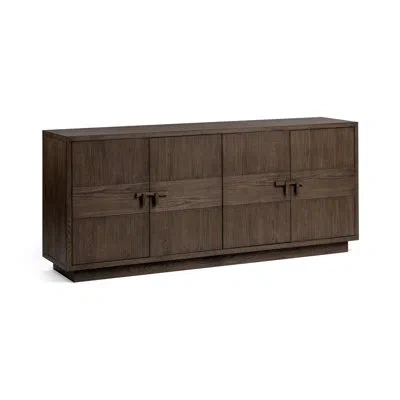 Classic Home Oakridge Wood Sideboard Buffet In Brown