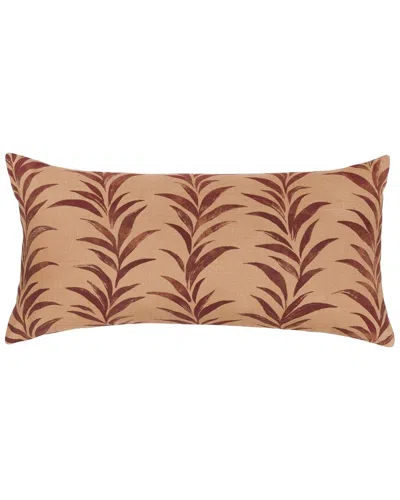 Classic Home Original Botanical Vine Print Alula Cotton Throw Pillow In Neutral