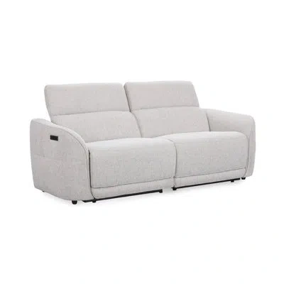 Classic Home Ostend Upholstered Power Recliner Sofa In Ivory