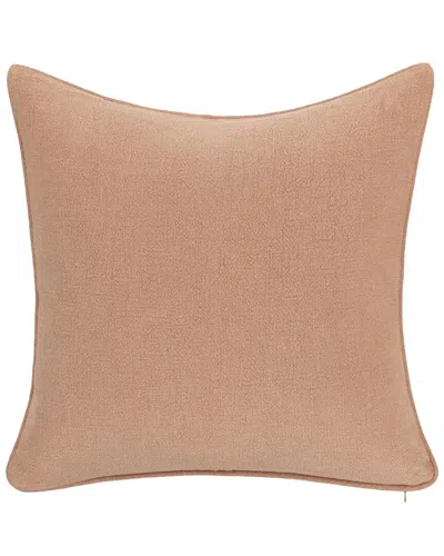 Classic Home Overdyed & Stonewashed Bedford Linen Throw Pillow In Brown