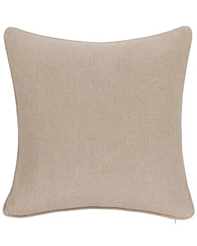 Classic Home Overdyed & Stonewashed Bedford Linen Throw Pillow In Sand