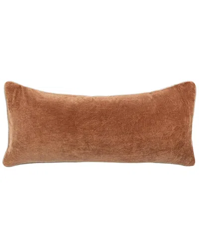 Classic Home Overdyed & Stonewashed Reversible Heirloom Velvet Throw Pillow In Brown