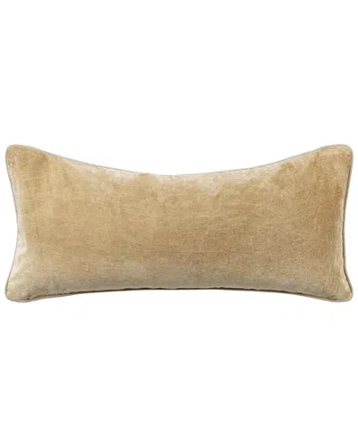 Classic Home Overdyed & Stonewashed Reversible Heirloom Velvet Throw Pillow In Brown