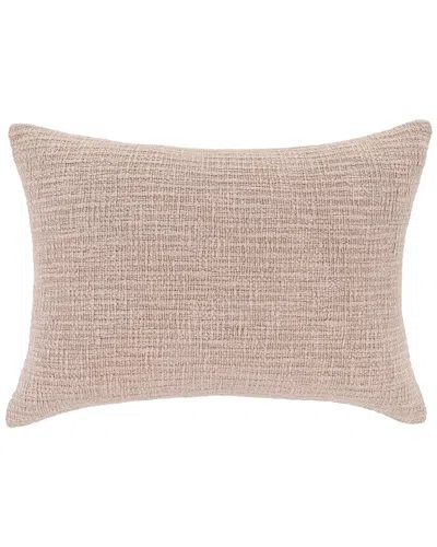 Classic Home Overdyed Woven Textured Fable Throw Pillow In Neutral
