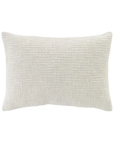 Classic Home Overdyed Woven Textured Fable Throw Pillow In White
