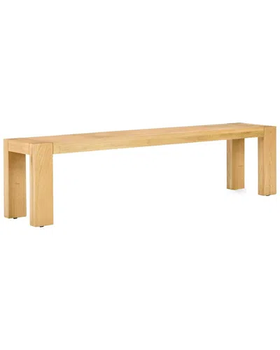 Classic Home Parsons Oak Wood Bench Natural