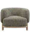 Classic Home Pasadena Green Fabric Upholstered Accent Chair In Green