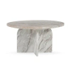 Classic Home Reilly Marble Coffee Table In Multi