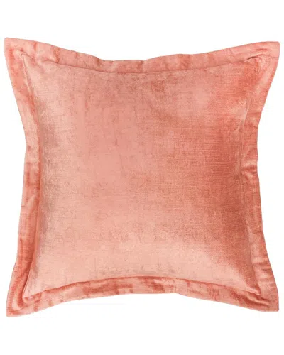 Classic Home Rich Sheen Lapis Velvet Throw Pillow In Orange
