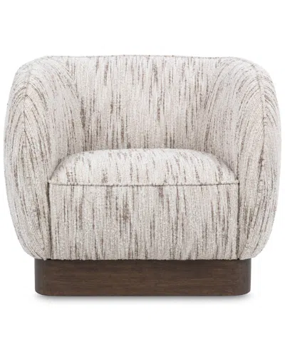 Classic Home Rinner Upholstered Swivel Accent Chair In Brown