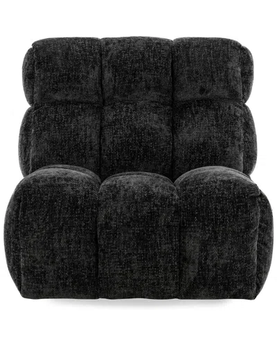 Classic Home Roba Upholstered Fabric Swivel Lounge Chair Black