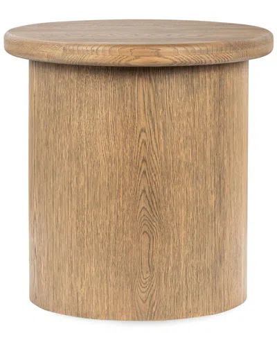 Classic Home Runa Wood End Table Latte Brown