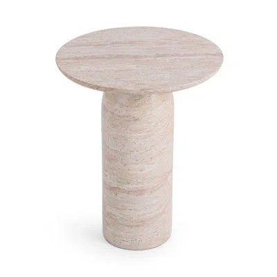 Classic Home Sana Outdoor Concrete End Table In Brown