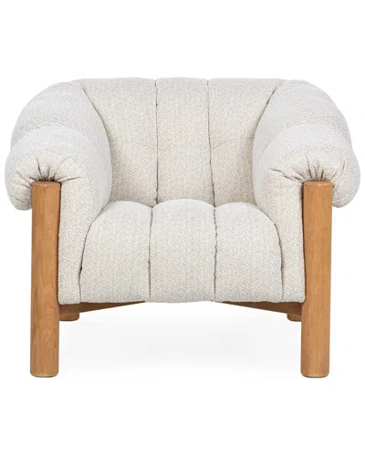Classic Home Sansa Upholstered Accent Chair In White