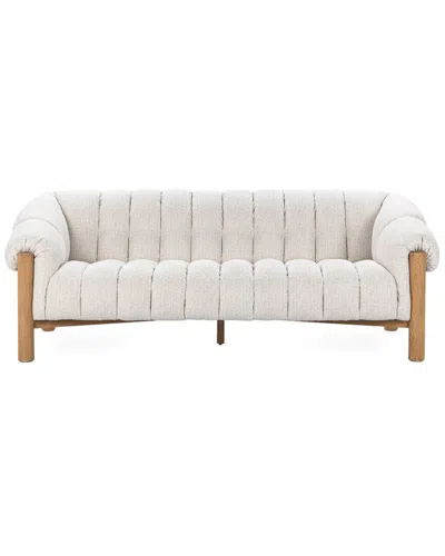 Classic Home Sansa Upholstered Sofa In White
