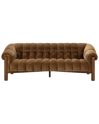 Classic Home Sansa Upholstered Sofa In Brown