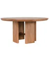 Classic Home Selena 60in Mango Wood Round Dining Table In Grey