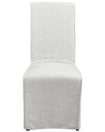 Classic Home Set Of 2 Jordan Fabric Upholstered Parsons Dining Chair In White
