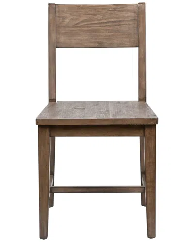 Classic Home Set Of 2 Ollie Reclaimed Pine Solid Wood Dining Chair In Brown