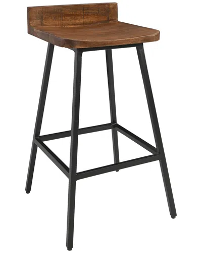 Classic Home Set Of 2 Pennie Mid-century Modern Wood 27in Counter Stool In Brown