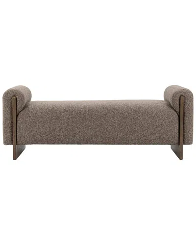 Classic Home Sierra Upholstered Accent Bench In Brown