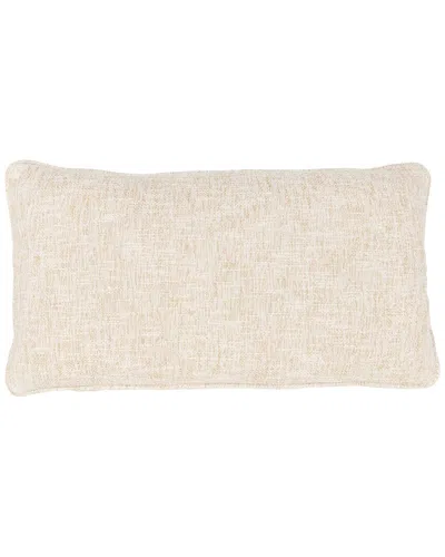 Classic Home Slub Textured Weave Fallow Throw Pillow In White