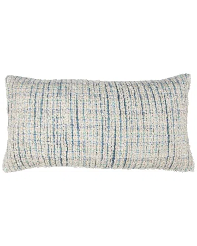 Classic Home Specialty Textured Boucle Yarn Dyed Trona Cotton Throw Pillow In White