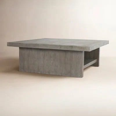 Classic Home Stonebridge 50" Square Coffee Table In Gray