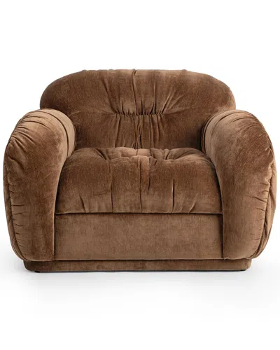 Classic Home Sydney Upholstered Accent Chair In Brown