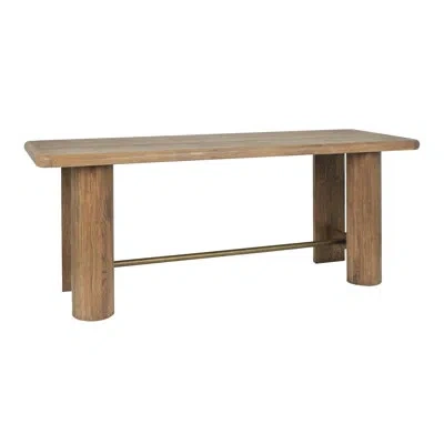 Classic Home Tacoma 92" Wood Counter Table In Natural Wood