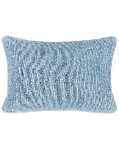 Classic Home Textured With A Soft Hand Feel Sava Throw Pillow In Blue