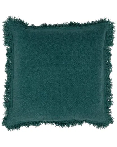 Classic Home Textured Woven Lauren Throw Pillow In Green