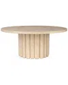 Classic Home Tiber 70in Round Oak Veneer Wood Dining Table